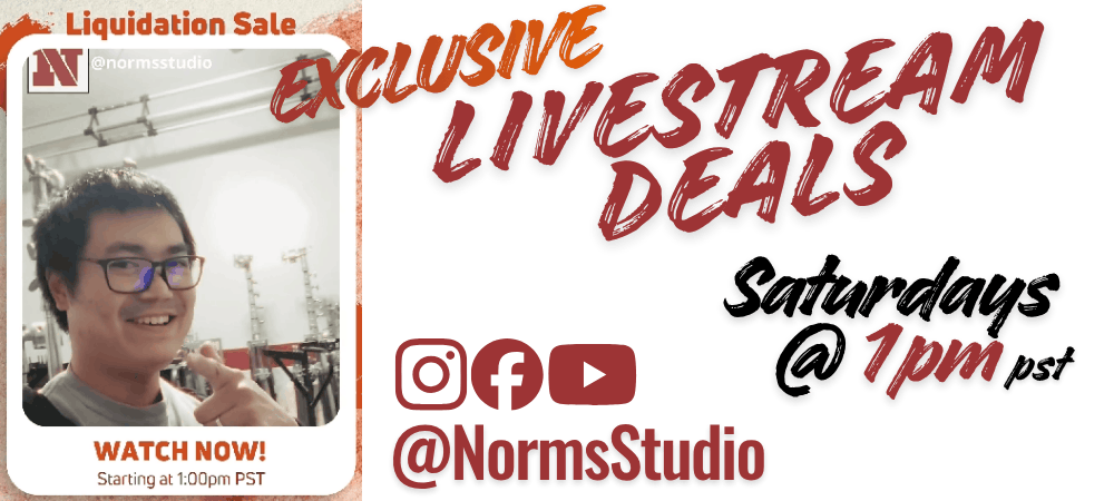exclusive livestream deals on instagram, fb, youtube, saturdays at 1 pm, pst.