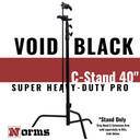 Norms Studio C-Stand 40 inch Sliding Leg Base Super Heavy-Duty Pro, Void Black, main image