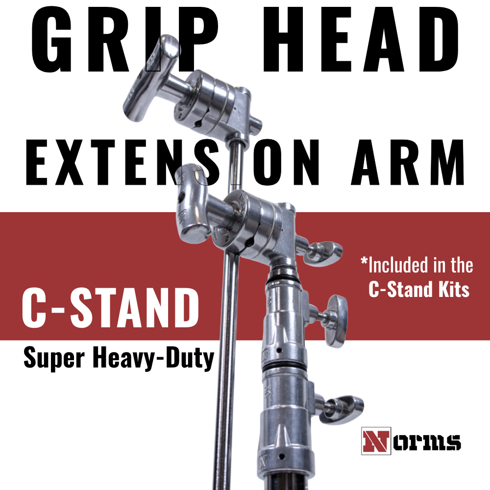 Norms Studio C-Stand Grip Head Extension Arm Super Heavy-Duty Chrome, Showcase image 1