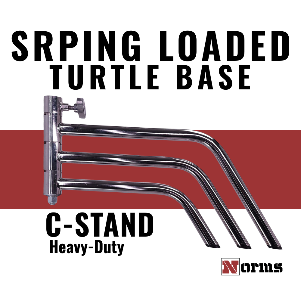 Norms Studio C-Stand Spring Loaded Turtle Base Heavy-Duty Pro Chrome Showcase image 1