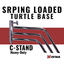 Norms Studio C-Stand Spring Loaded Turtle Base Heavy-Duty Pro Chrome Showcase image 1