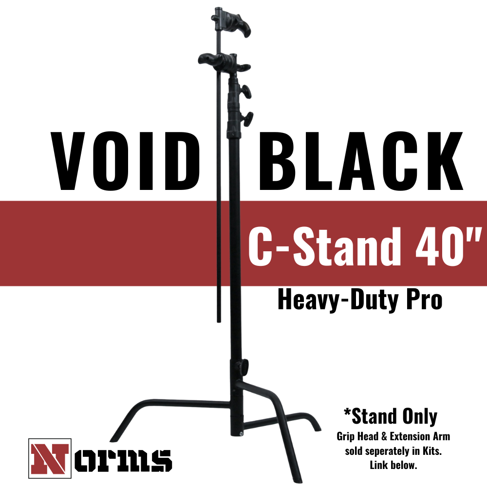 Norms Studio C-Stand 40 inch Heavy-Duty Pro Void Black Sliding Leg Stand Only main image