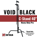 Norms Studio C-Stand 40 inch Heavy-Duty Pro Void Black Sliding Leg Stand Only main image