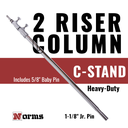 Norms Studio C-Stand 2 Riser Heavy-Duty Chrome Showcase image 1