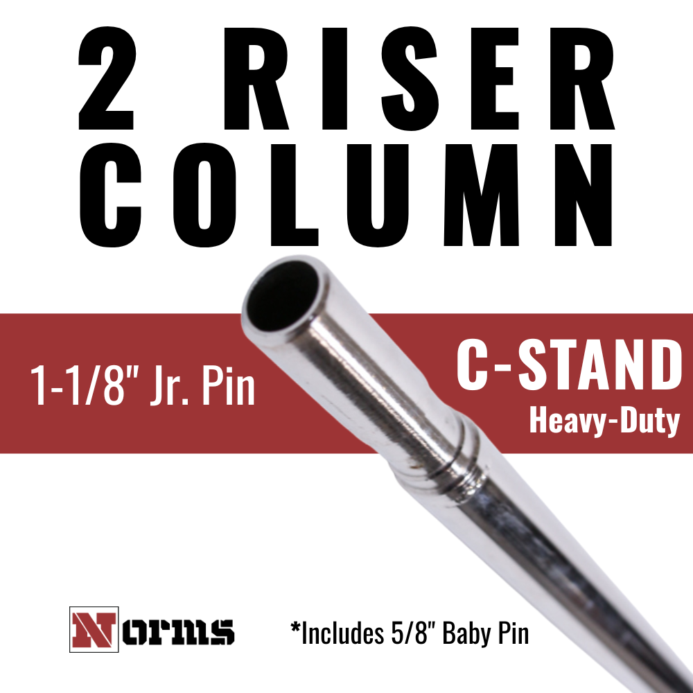 Norms Studio C-Stand 2 Riser Heavy-Duty Chrome Showcase image 2