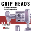 Norms Studio C-Stand Grip Head 16-Points of Contact, Strongest Grip, Heavy-Duty Chrome, Showcase image 3