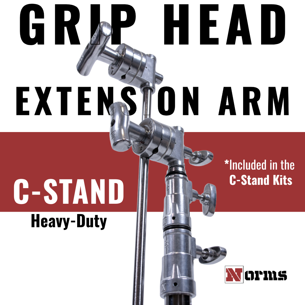 Norms Studio C-Stand Grip Head Extension Arm Heavy-Duty Chrome, Showcase image 1