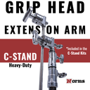 Norms Studio C-Stand Grip Head Extension Arm Heavy-Duty Chrome, Showcase image 1