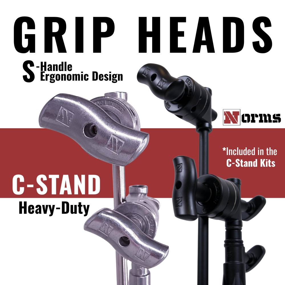 Norms Studio C-Stand Grip Head Heavy-Duty Chrome Void Black, Showcase image 2