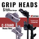 Norms Studio C-Stand Grip Head Heavy-Duty Chrome Void Black, Showcase image 2