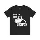 How To Piss Off Grips | Funny C-Stand Sandbag Shirt for Film Crew | Black | Norms Studio - Main Image