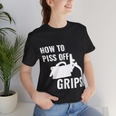 How To Piss Off Grips | Funny C-Stand Sandbag Shirt for Film Crew | Black | Norms Studio - Female Model