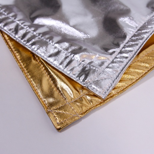 [LRG-1212L-R22] Silver and Gold Checker Lame Rag