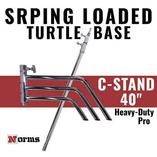 C-Stand 40" Heavy-Duty Pro | Spring Loaded Turtle Base