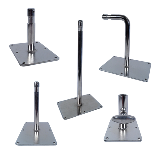 [HWP-G900X-000] 3" Baby Wall Plate with 5/8" Welded Steel Baby Pin (Pigeon Plate)
